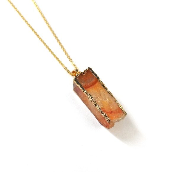 Natalya Orange Pendant Necklace - Picture 4 of 7
